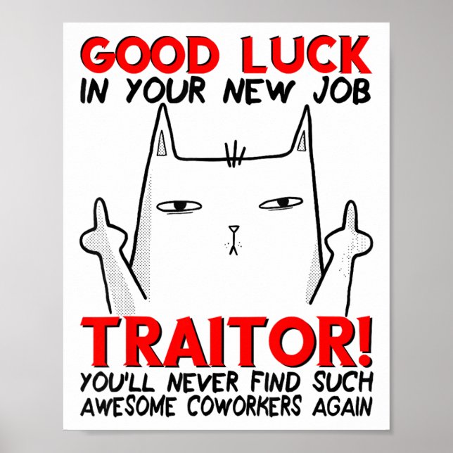 Coworker Leaving, Quitting Going Away, Job Change, Poster (Front)