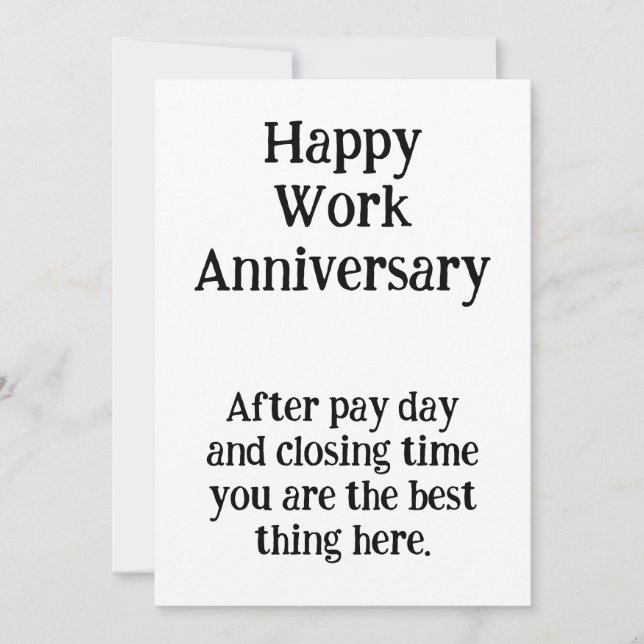 Coworker Work Anniversary Invitation (Front)