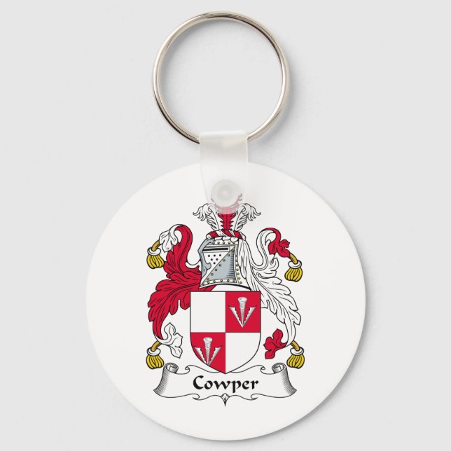 Cowper Family Crest Key Ring (Front)