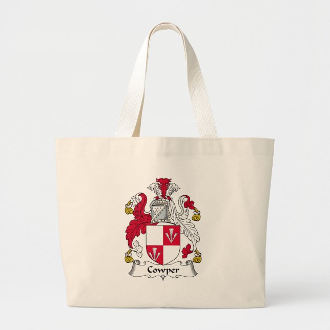 Cowper Family Crest Large Tote Bag (Front)
