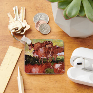 Cows (after Jordaens) by Vincent van Gogh Key Ring