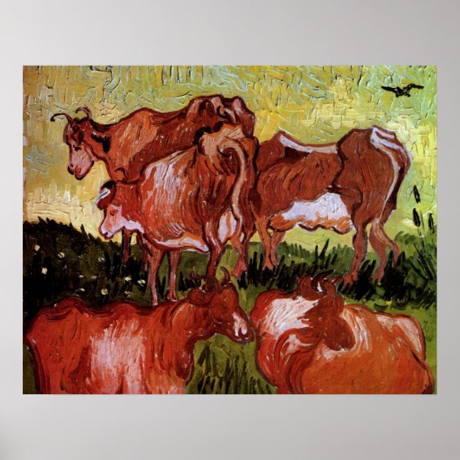 Cows (after Jordaens) by Vincent van Gogh Poster (Front)