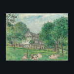 Cows at Noon | Frederick Carl Frieseke Postcard<br><div class="desc">Cows at Noon (1924) by Frederick Carl Frieseke (American, 1874–1939) is a sunlit pastoral scene that reflects the artist’s mastery of light and atmosphere. Departing from his interior portraits, Frieseke captures a peaceful moment in the countryside, where cows rest or graze under the midday sun. With loose Impressionist brushwork and...</div>