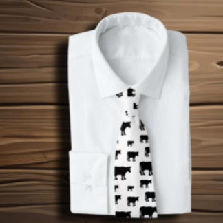 Cows Black White Tie