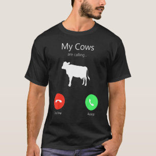 Cows Calling Phone Screen T-Shirt