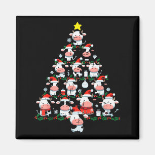 Cows Christmas Tree Xmas Farm Animal Toddler Boys Magnet