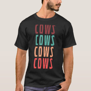 Cows Cows Cows Cows Vintage Retro T-Shirt