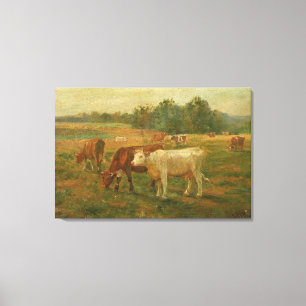 Cows - Edward Mitchell Bannister - c1890 Canvas Print