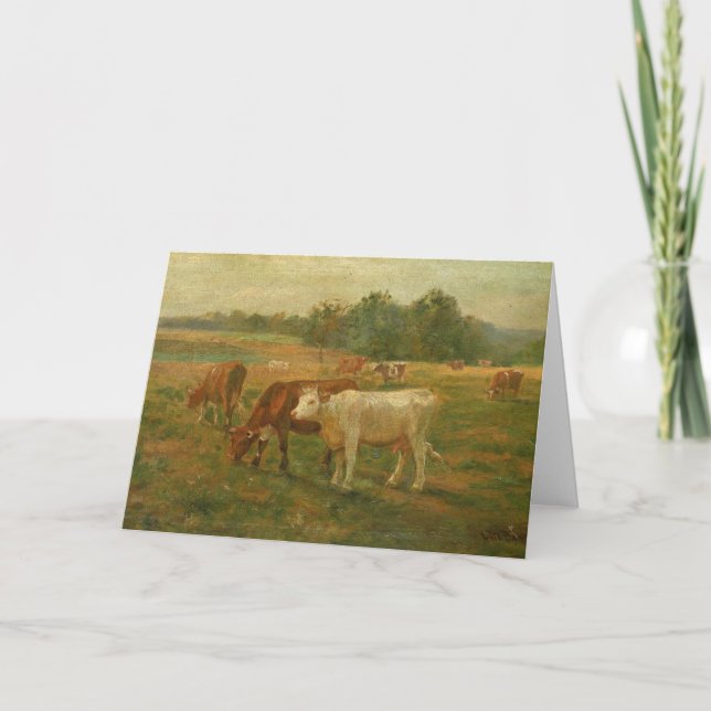 Cows - Edward Mitchell Bannister - c1890 Card (Front)