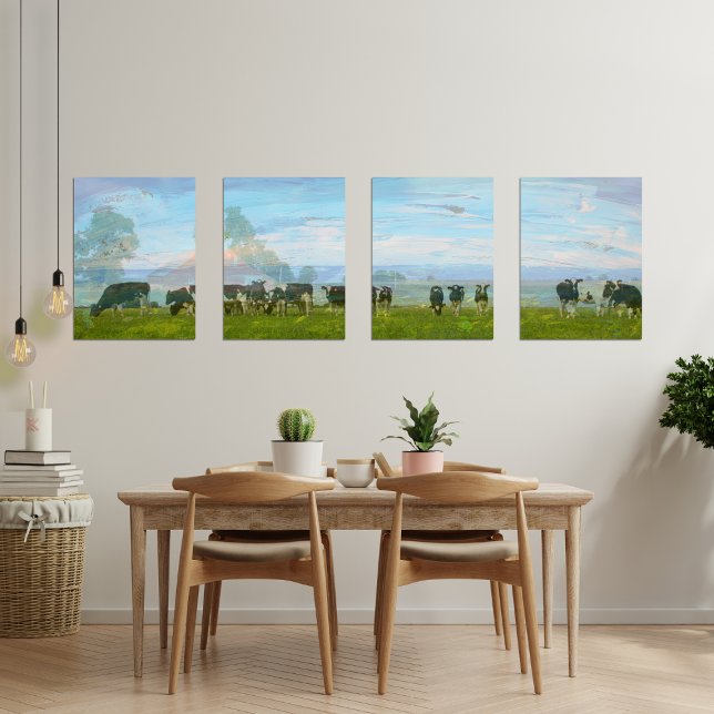 Cows Farmland Abstract Print Set (Creator Uploaded)