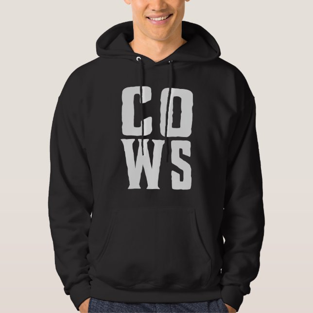 COWS! Funny Screaming Cow Hob Farmer Hoodie (Front)