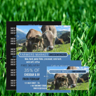 Cows Grazing, Cheesemonger Advertising Flyer