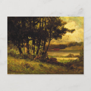 Cows Grazing Near River - Edward Bannister Postcard