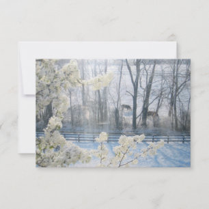 Cows in a field in winter invitation