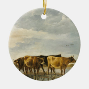 Cows in a River Aelbert Cuyp   Ceramic Tree Decoration