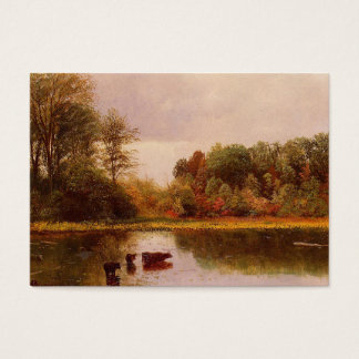 Cows In A Watering Landscape Albert Bierstadt