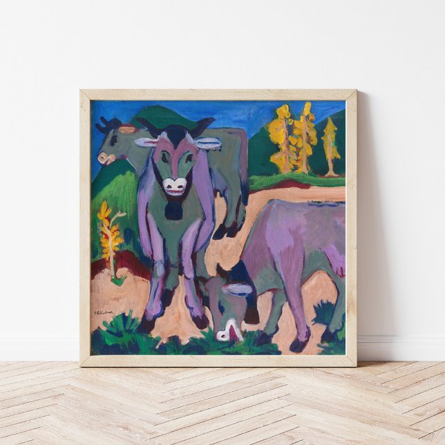 Cows in Autumn | Ernst Ludwig Kirchner Poster (Creator Uploaded)