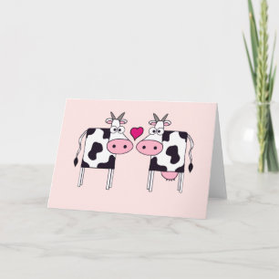 Cows in Love Card