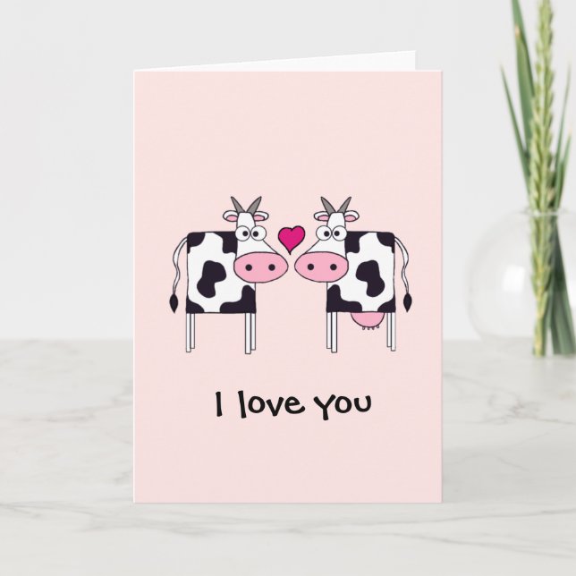 Cows in Love Card (Front)