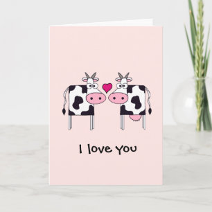 Cows in Love Card