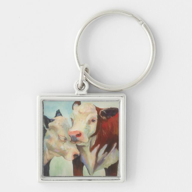 Cows In Love Key Ring (Front)