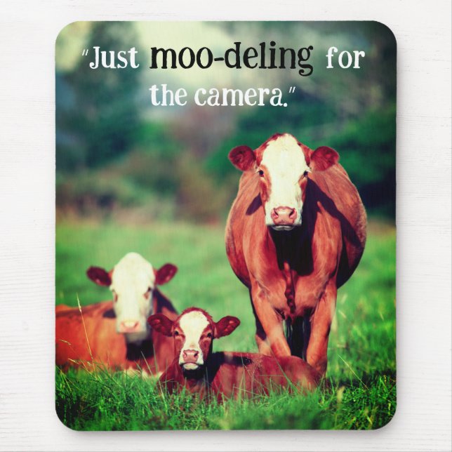 Cows in Pasture Mouse Pad (Front)