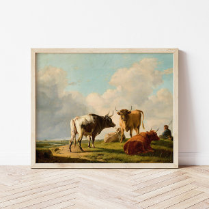 Cows in the Pasture   Eugène Joseph Verboeckhoven Poster