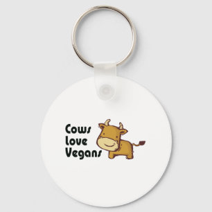 cows love vegans key ring
