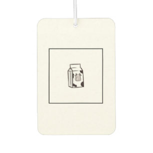 cows milk card, funny print car air freshener