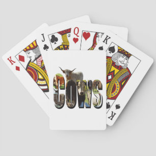Cows Name Picture Logo With Cows,  Playing Cards