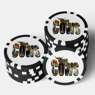 Cows Name Picture Logo With Cows, Poker Chips