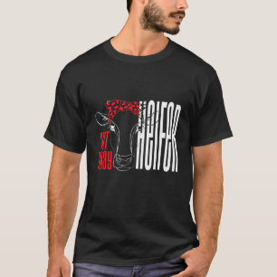Cows Not Today Heifer Farm Animal Cow With Bandann T-Shirt
