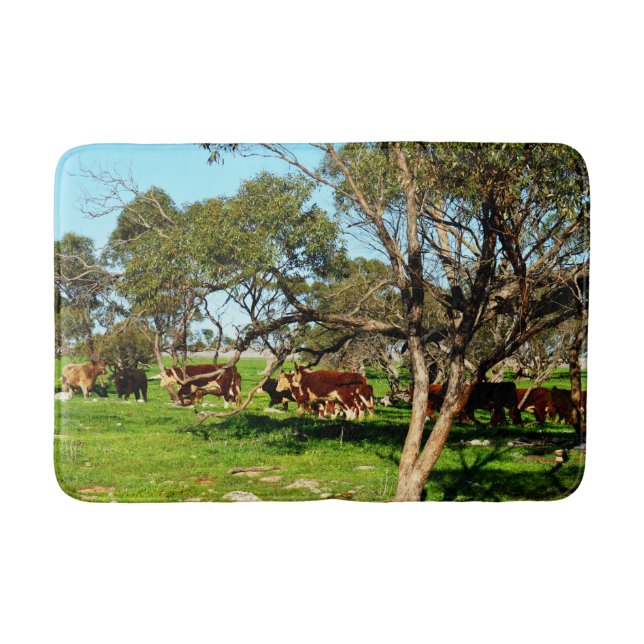 Cows On The Range, Memory Foam Bath Mat (Front)