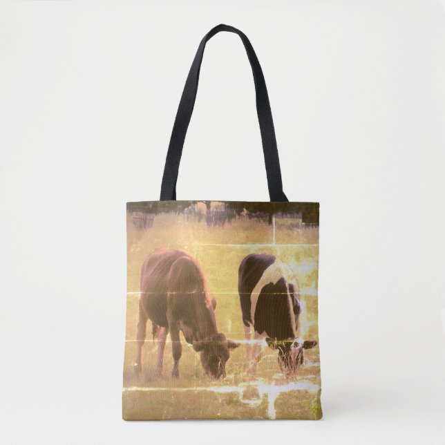 Cows Photography  Custom All-Over-Print Tote Bag (Front)