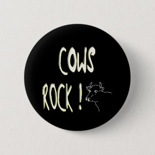 Cows Rock! Button