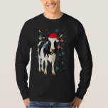Cows Santa Christmas Xmas Lights T-Shirt<br><div class="desc">Cows Santa Christmas Xmas Lights</div>