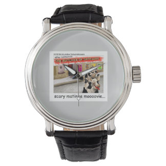 Cows Scary Mooovies Funny Unisex Watch