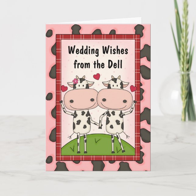 Cows Sing Popular Wedding Music Card (Front)