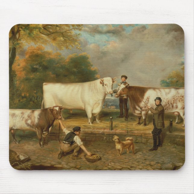 Cows with a herdsman mouse pad (Front)
