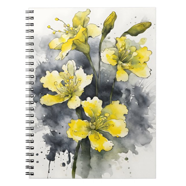 Cowslip - Watercolor flowers Notebook (Front)
