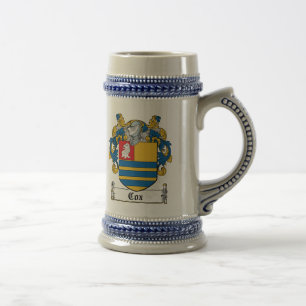 Cox Family Crest Beer Stein