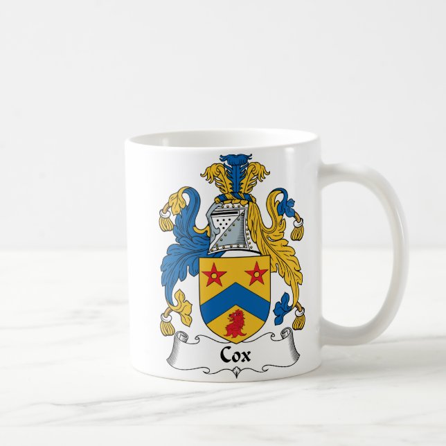 Cox Family Crest Coffee Mug (Right)
