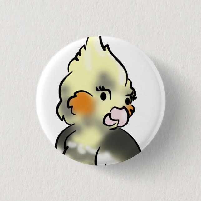 Coy Cockateil Closeup button (Front)
