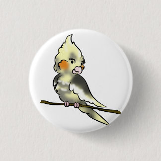 Coy Cockatiel Button