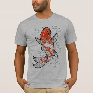 Coy Fish semi fitted grey mens tshirt