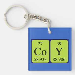 Coy periodic table name keyring