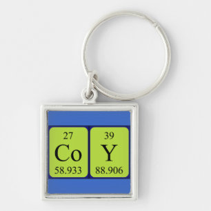 Coy periodic table name keyring