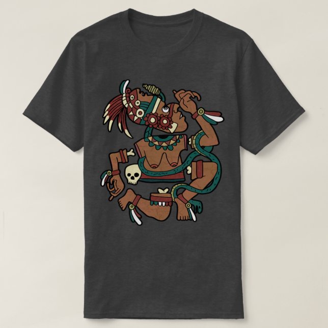 Coyolxauhqui Aztec Goddess Moon Goddess Mayan Inca T-Shirt (Design Front)