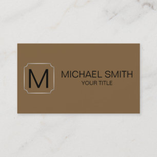 Coyote brown colour background business card