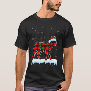Coyote Christmas Santa Hat Cute Animals Xmas Ligh T-Shirt